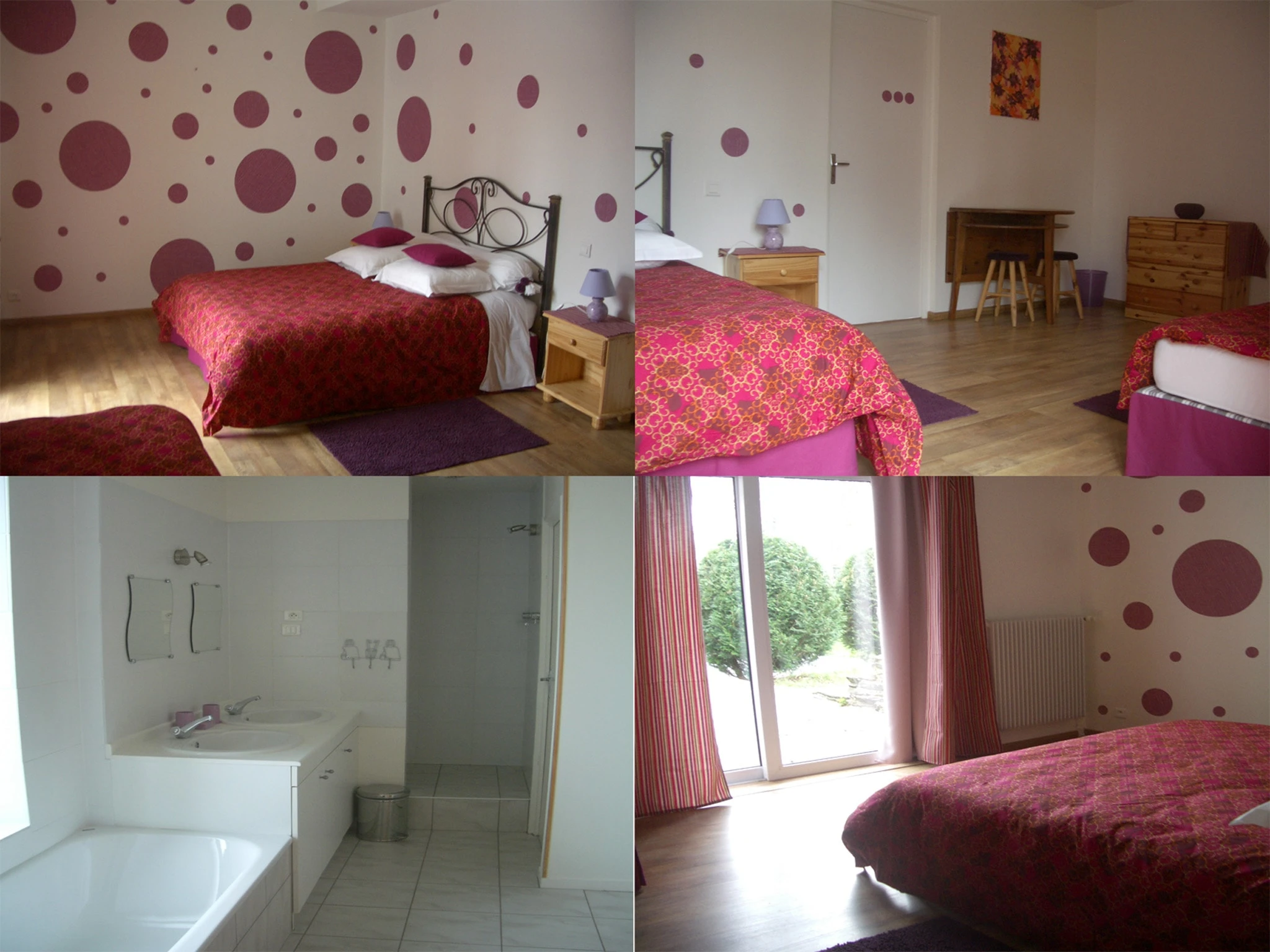 Chambre Les Bruyères vue jardin